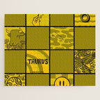 Taurus Checkered Print Jigsaw Puzzle Gallery Image 1
