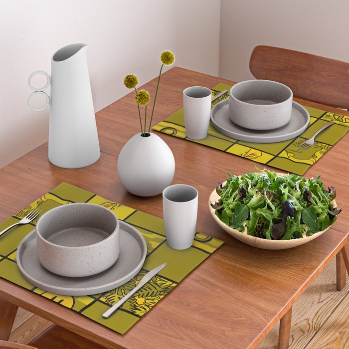 Taurus Checkered Print Placemat Gallery Image 2