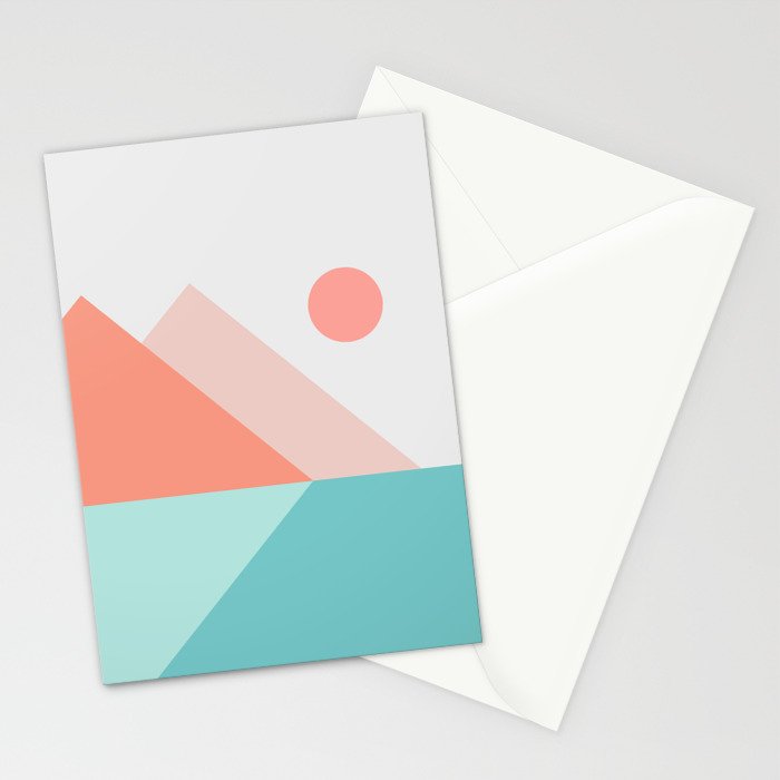 Geometric Landscape 13 Stationery Card Gallery Image 2