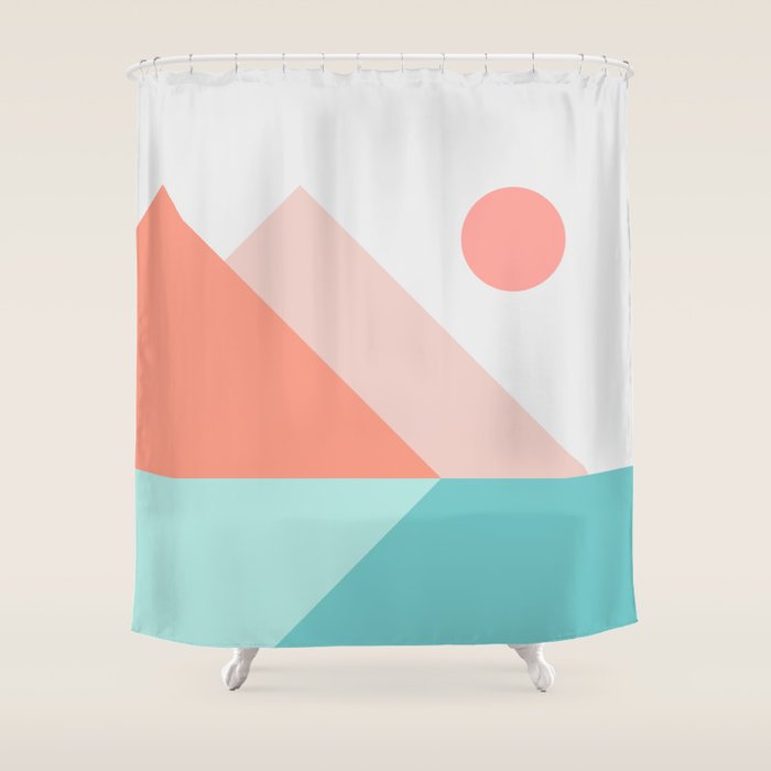 Geometric Landscape 13 Shower Curtain Gallery Image 1