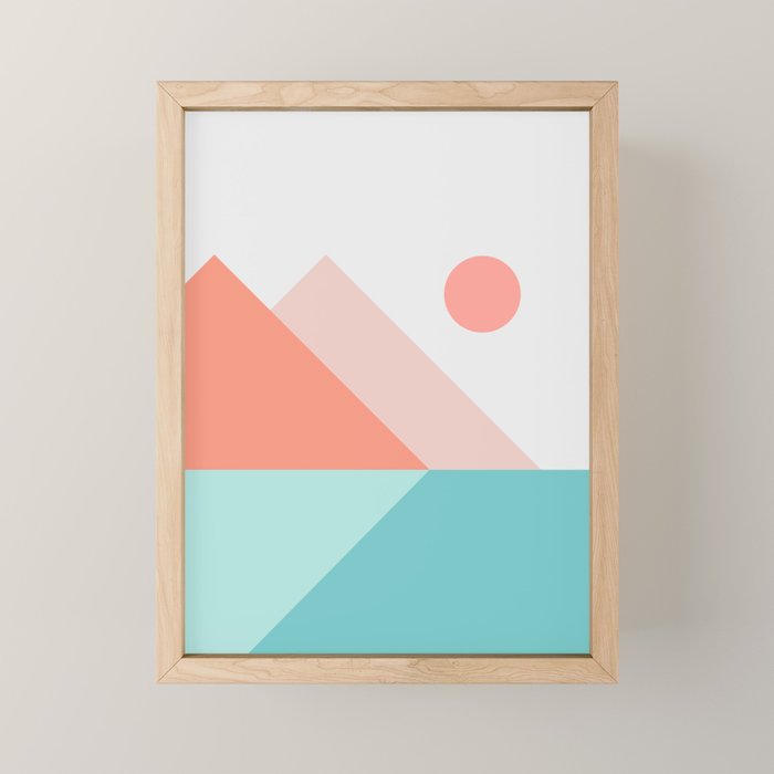 Geometric Landscape 13 Mini Art Print Gallery Image 1