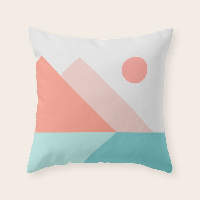 Geometric Landscape 13 Throw Pillow Gallery Image 6
