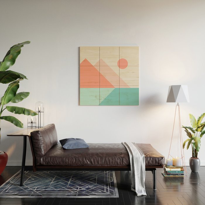 Geometric Landscape 13 Wood Wall Art Gallery Image 2