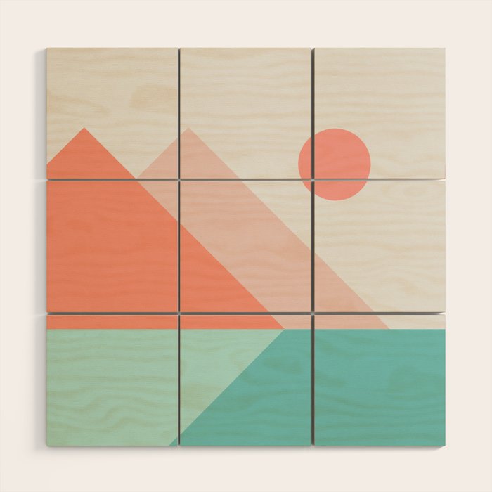 Geometric Landscape 13 Wood Wall Art Gallery Image 1