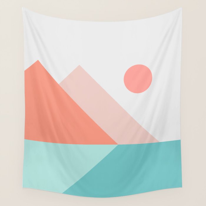 Geometric Landscape 13 Wall Tapestry Gallery Image 1