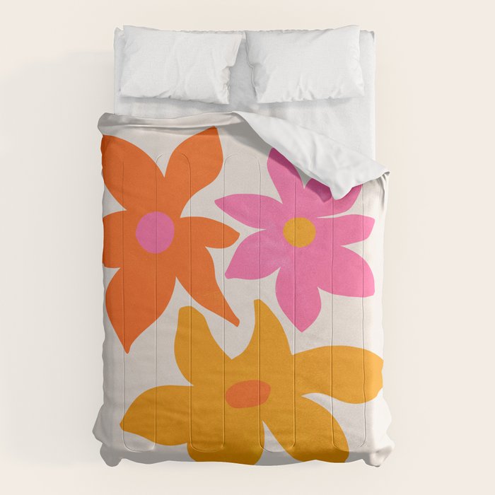 Abstract Summer Flowers Comforter Gallery Image 1