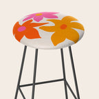 Abstract Summer Flowers Stool Gallery Image 2