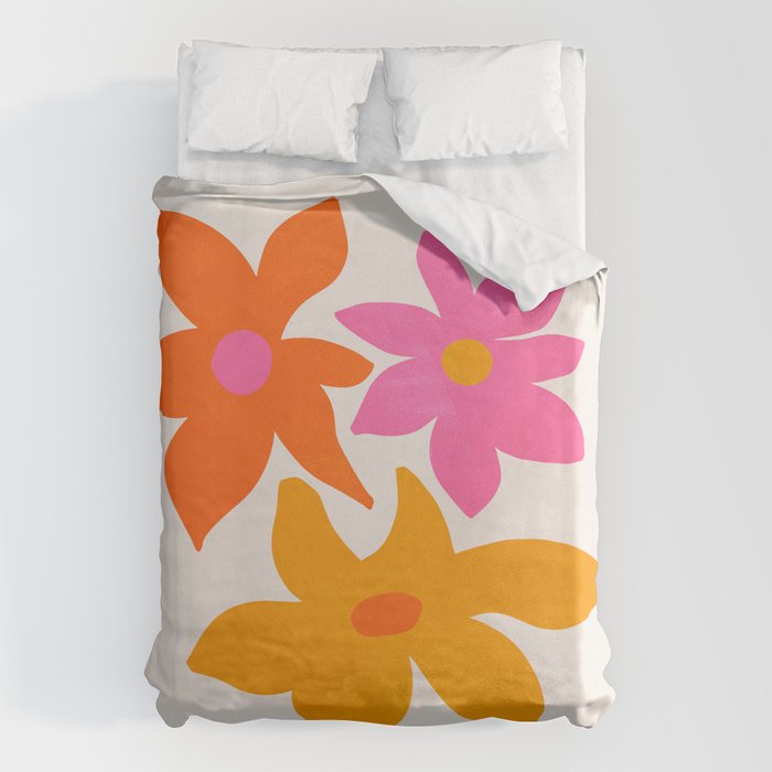 Abstract Summer Flowers Duvet Cover Gallery Image 6
