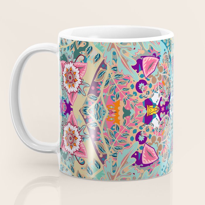 Mandala - Turquoise Boho Coffee Mug Gallery Image 3