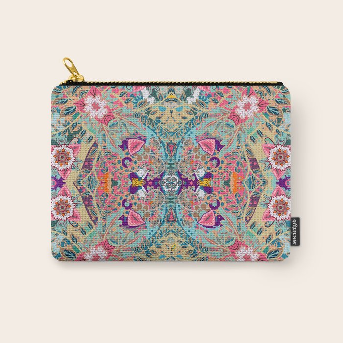 Mandala - Turquoise Boho Carry All Pouch Gallery Image 1