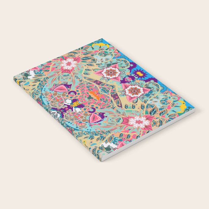 Mandala - Turquoise Boho Notebook Gallery Image 1