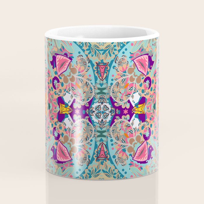 Mandala - Turquoise Boho Coffee Mug Gallery Image 4