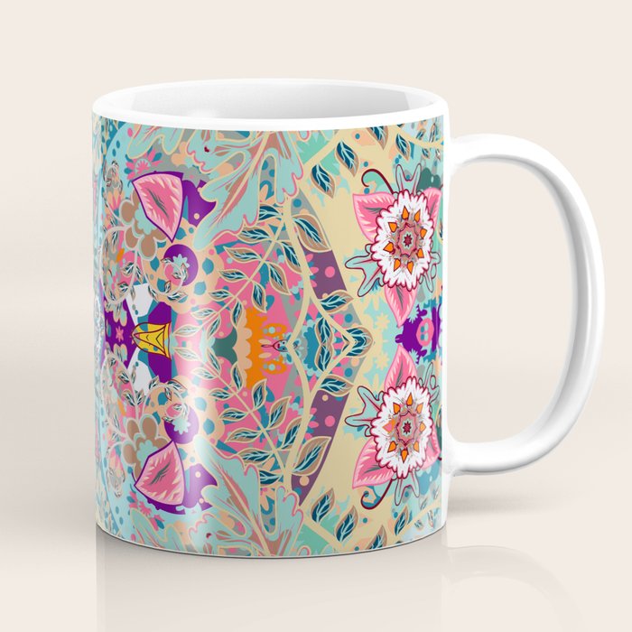 Mandala - Turquoise Boho Coffee Mug Gallery Image 1