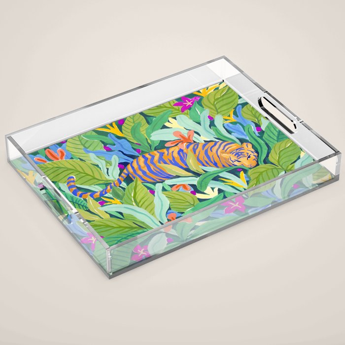 Colorful Jungle Acrylic Tray Gallery Image 1