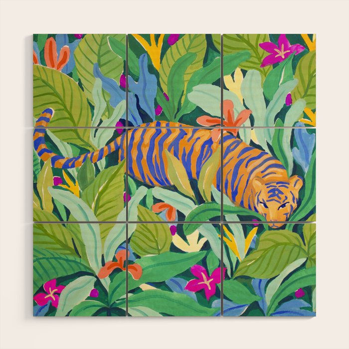 Colorful Jungle Wood Wall Art Gallery Image 1