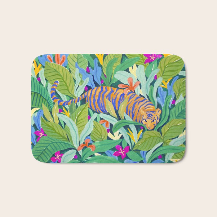 Colorful Jungle Bath Mat Gallery Image 1