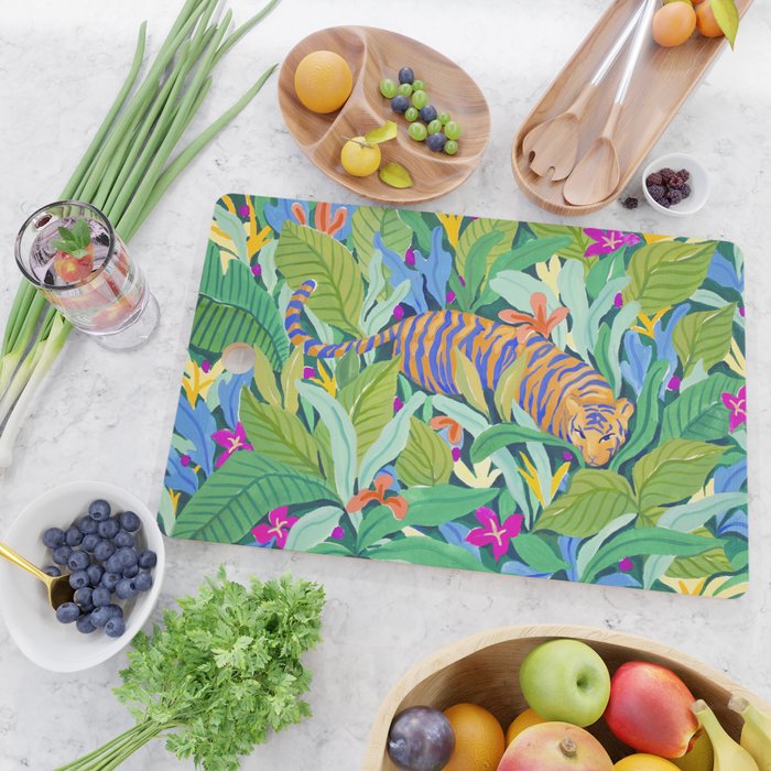 Colorful Jungle Cutting Board Gallery Image 2