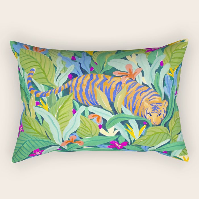 Colorful Jungle Rectangular Pillow Gallery Image 1