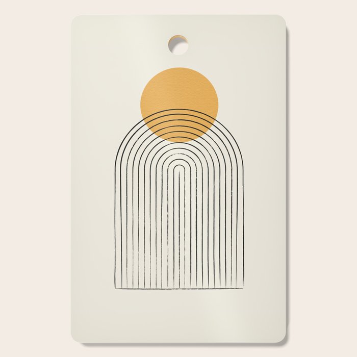 Gold Sun rainbow mountain Cutting Board Gallery Image 1