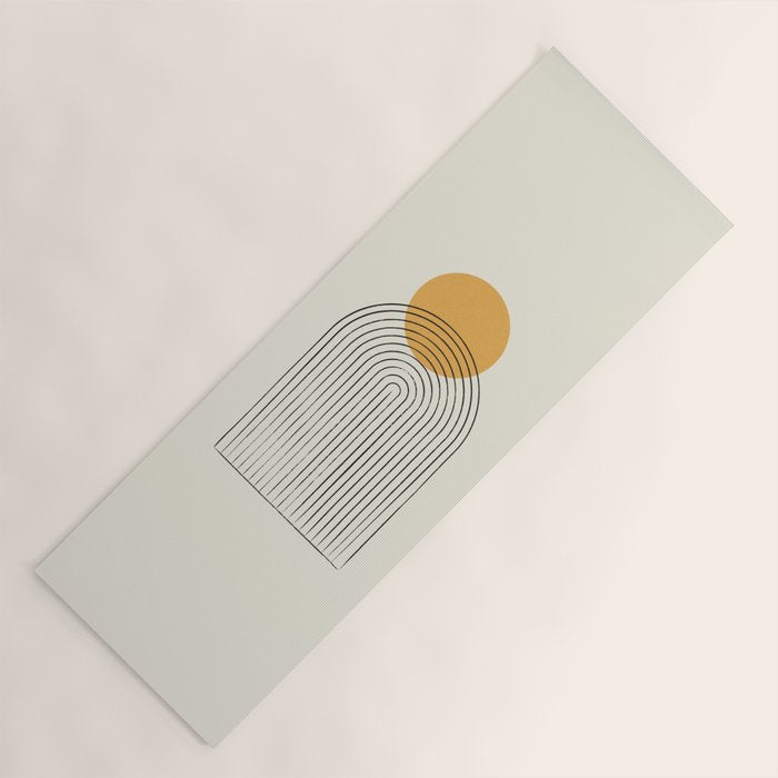 Gold Sun rainbow mountain Yoga Mat Gallery Image 1