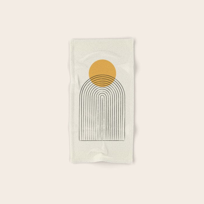Gold Sun rainbow mountain Bath Towel Gallery Image 1