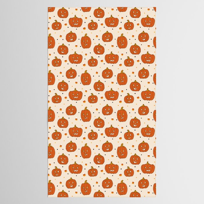 Happy Pumpkins - Beige Tablecloth Gallery Image 2