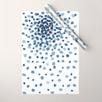 Explosion of Blue Confetti Wrapping Paper Gallery Image 1
