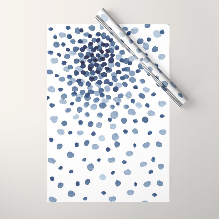 Explosion of Blue Confetti Wrapping Paper Gallery Image 1