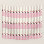Soft Geometric Blush Pattern Wall Tapestry Gallery Image 4