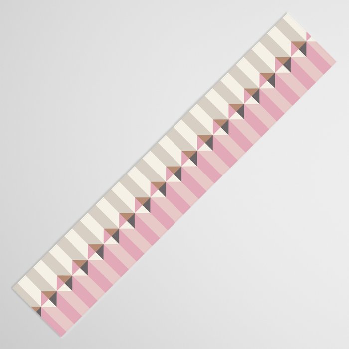 Soft Geometric Blush Pattern Table Runner Gallery Image 3