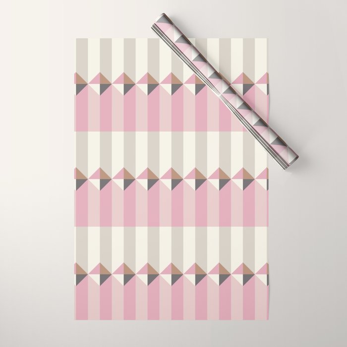Soft Geometric Blush Pattern Wrapping Paper Gallery Image 1