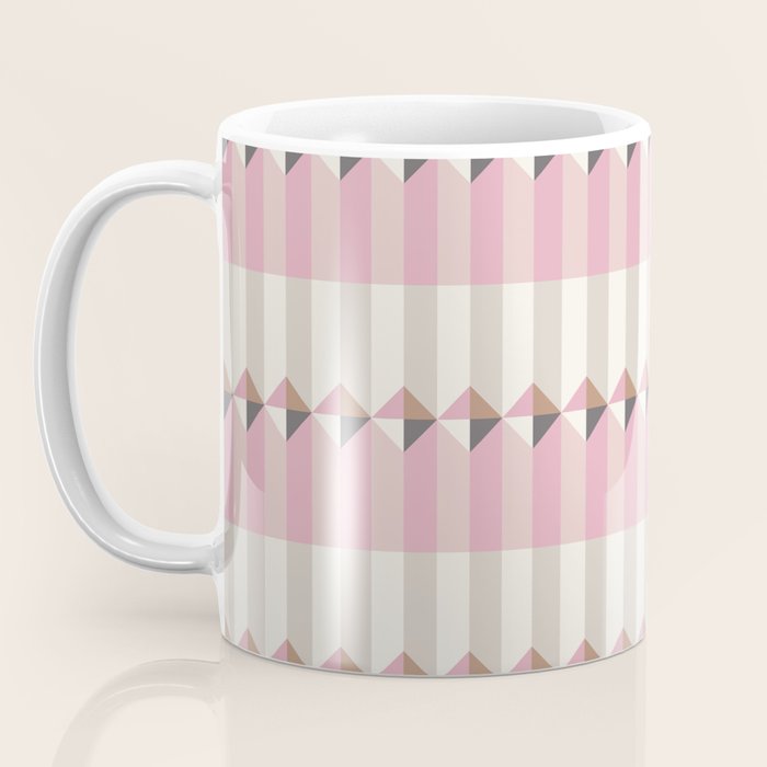 Soft Geometric Blush Pattern Coffee Mug Gallery Image 3
