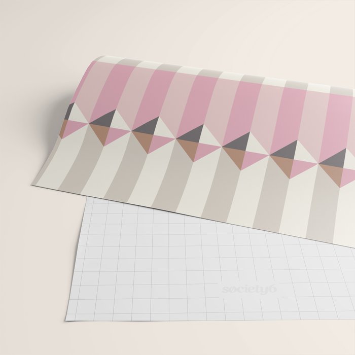 Soft Geometric Blush Pattern Wrapping Paper Gallery Image 2