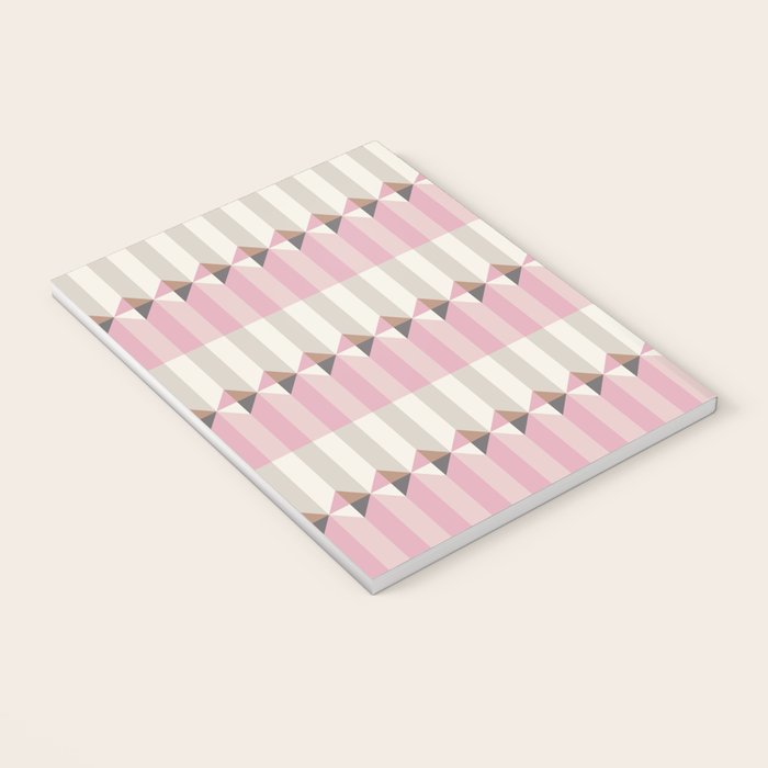 Soft Geometric Blush Pattern Notebook Gallery Image 3