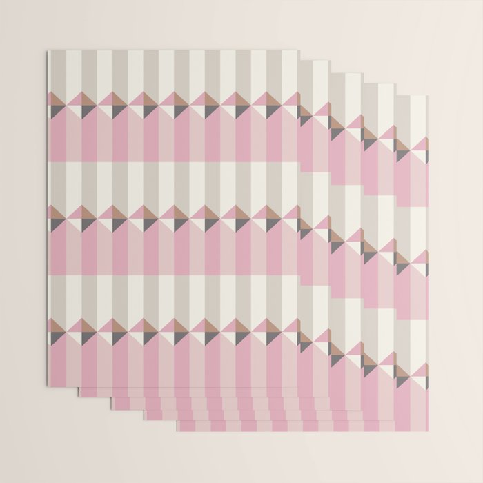 Soft Geometric Blush Pattern Wrapping Paper Gallery Image 3
