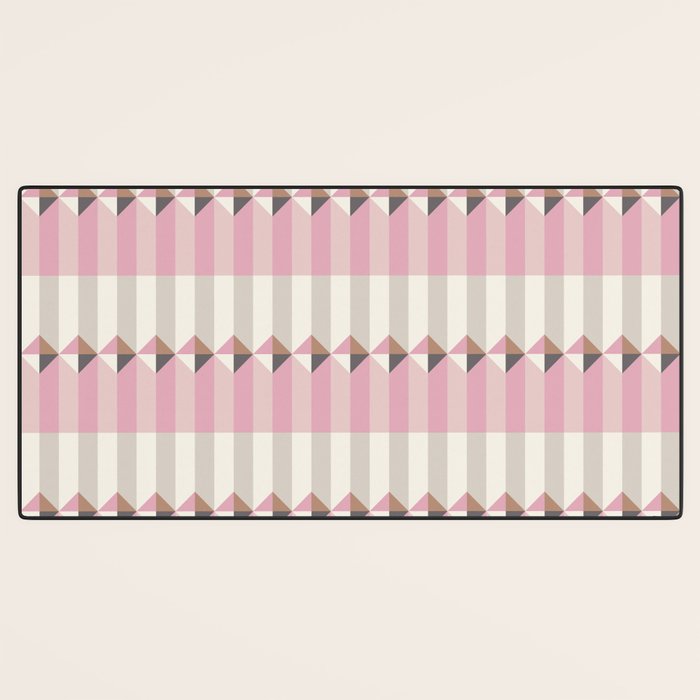 Soft Geometric Blush Pattern Desk Mat Gallery Image 3
