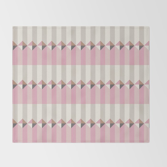 Soft Geometric Blush Pattern Throw Blanket Gallery Image 2