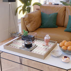 Soft Geometric Blush Pattern Serving Tray Gallery Image 2