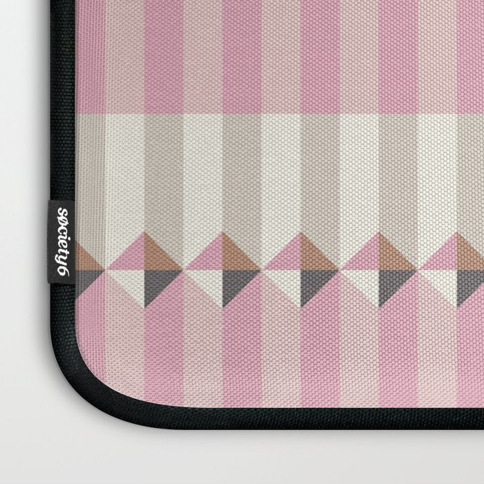 Soft Geometric Blush Pattern Laptop Sleeve Gallery Image 3