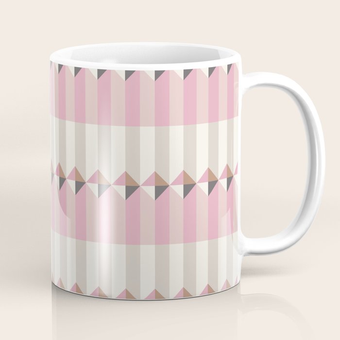 Soft Geometric Blush Pattern Coffee Mug Gallery Image 1