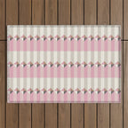 Soft Geometric Blush Pattern Outdoor Rug Gallery Image 1