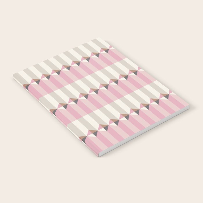 Soft Geometric Blush Pattern Notebook Gallery Image 2