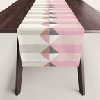 Soft Geometric Blush Pattern Table Runner Gallery Image 1