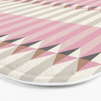 Soft Geometric Blush Pattern Bath Mat Gallery Image 3