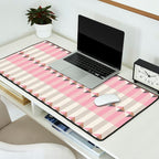 Soft Geometric Blush Pattern Desk Mat Gallery Image 2