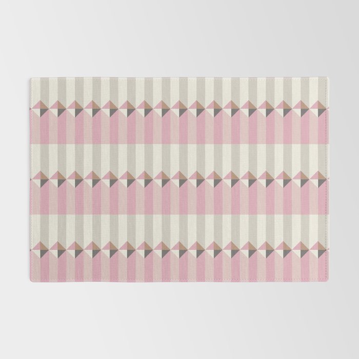 Soft Geometric Blush Pattern Rug Gallery Image 2