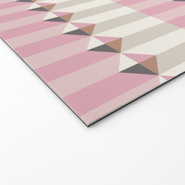 Soft Geometric Blush Pattern Welcome Mat Gallery Image 2