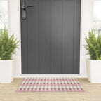 Soft Geometric Blush Pattern Welcome Mat Gallery Image 3