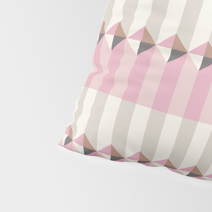 Soft Geometric Blush Pattern Pillow Sham Gallery Image 4