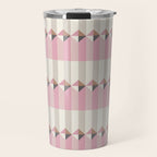 Soft Geometric Blush Pattern Travel Mug Gallery Image 1